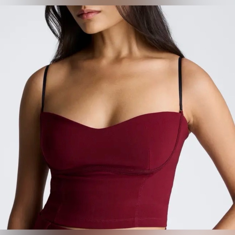 Kenneth Cole Burgundy Crop Top
